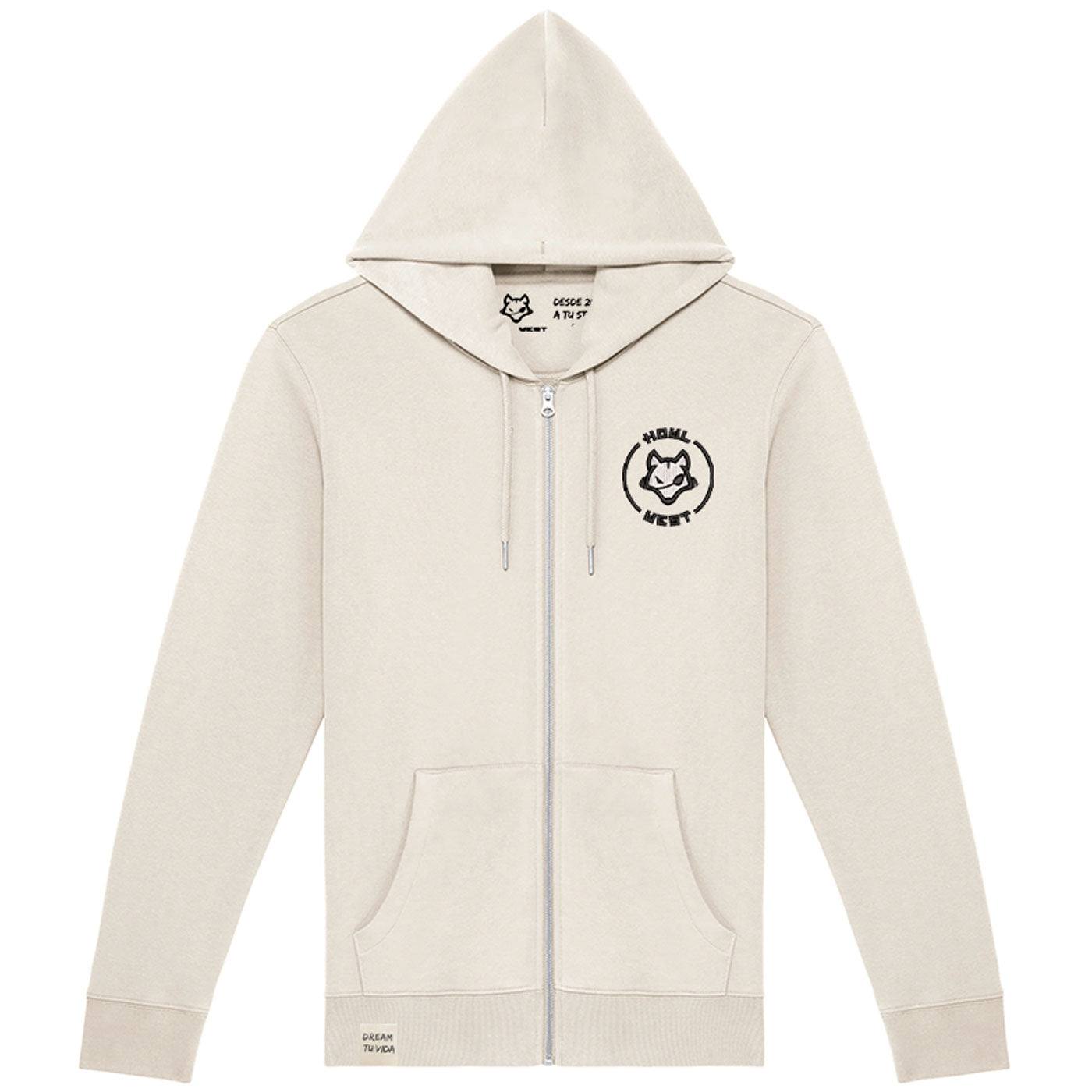 Sudadera Cremallera Capucha Luna N. Bordado y Espalda Llena - Howl West
