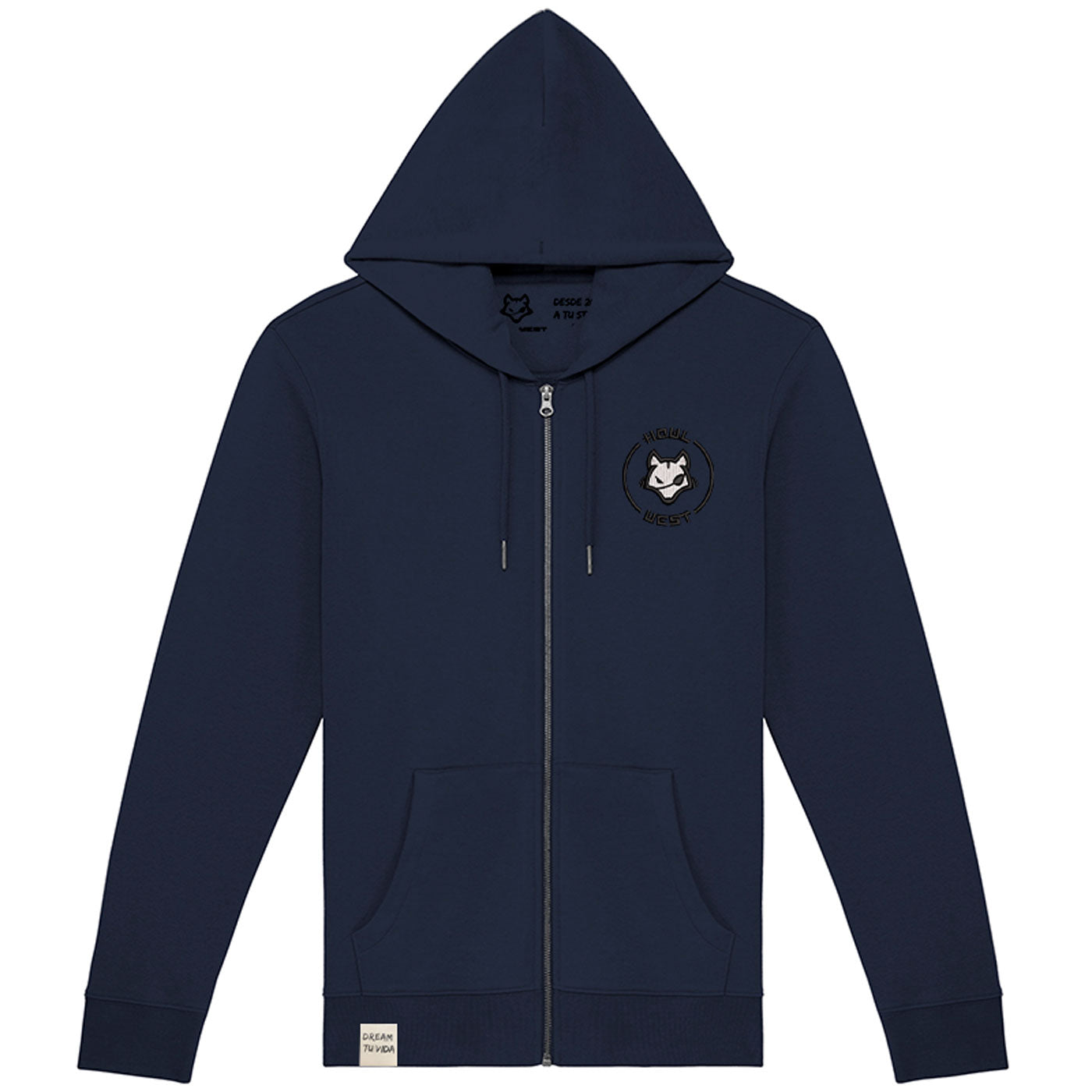 Sudadera Cremallera Capucha Luna N. Bordado y Espalda Llena - Howl West