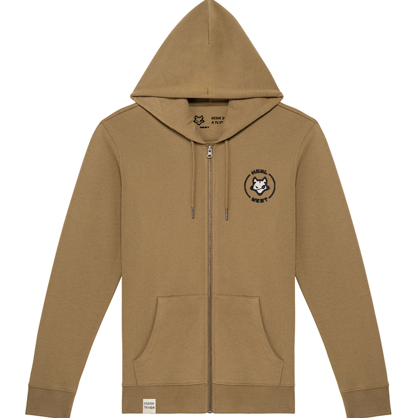Sudadera Cremallera Capucha Luna N. Bordado y Espalda Llena - Howl West