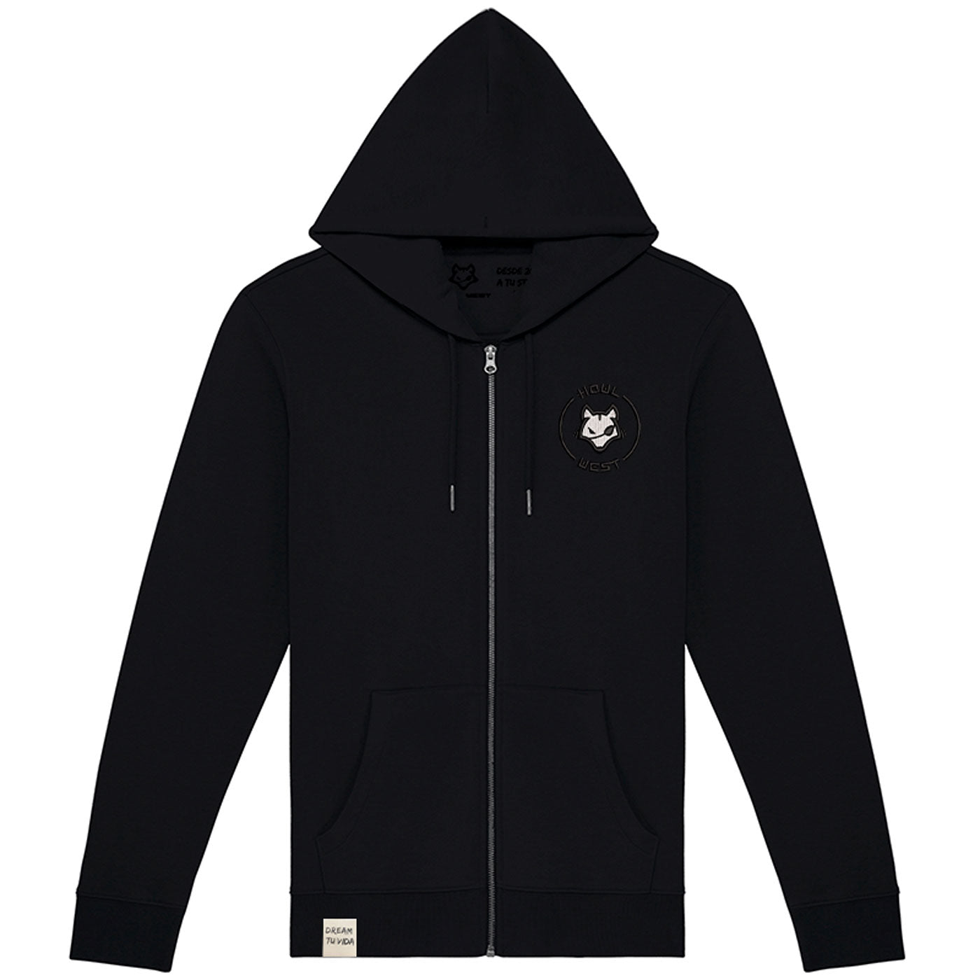 Sudadera Cremallera Capucha Luna N. Bordado y Espalda Llena - Howl West
