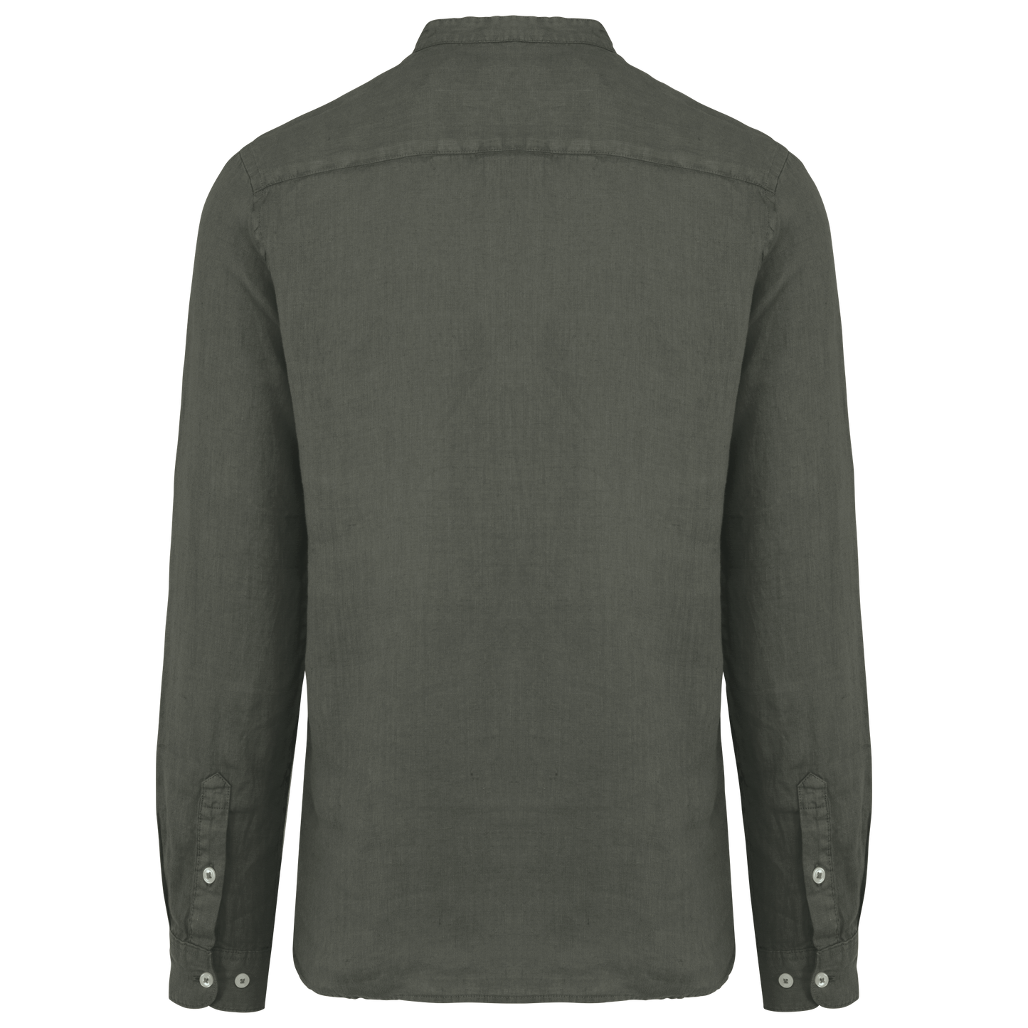 Camisa Lino cuello mao kaky