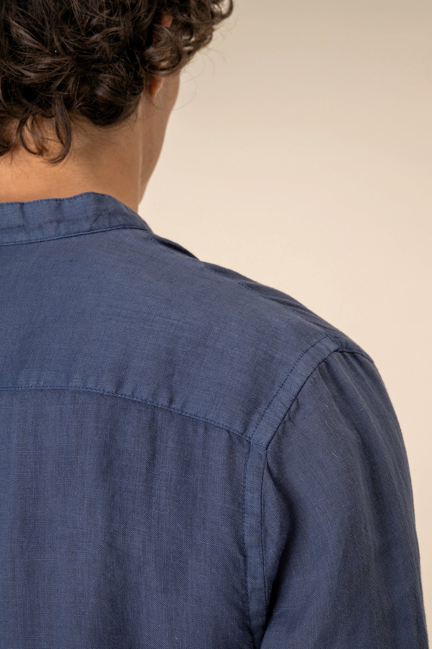 Camisa Lino cuello mao