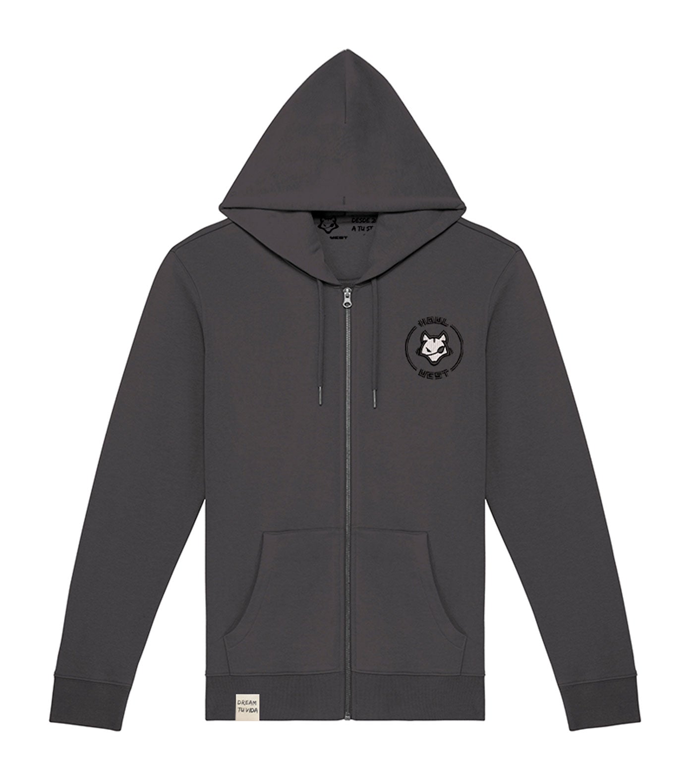 Sudadera Cremallera Capucha Luna N. Bordado y Espalda Llena - Howl West