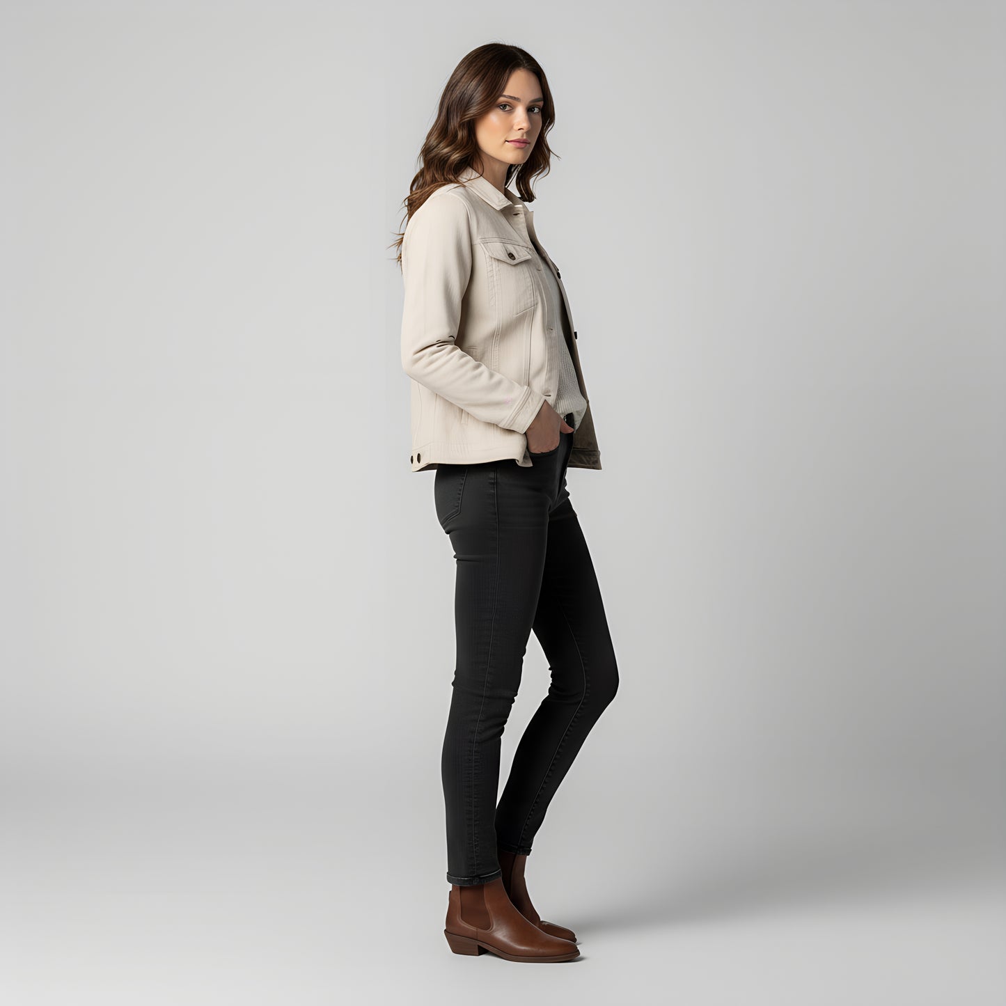 Chaqueta Raw Natural Algodón Orgánico & Cáñamo Mujer Howl West urban sostenible