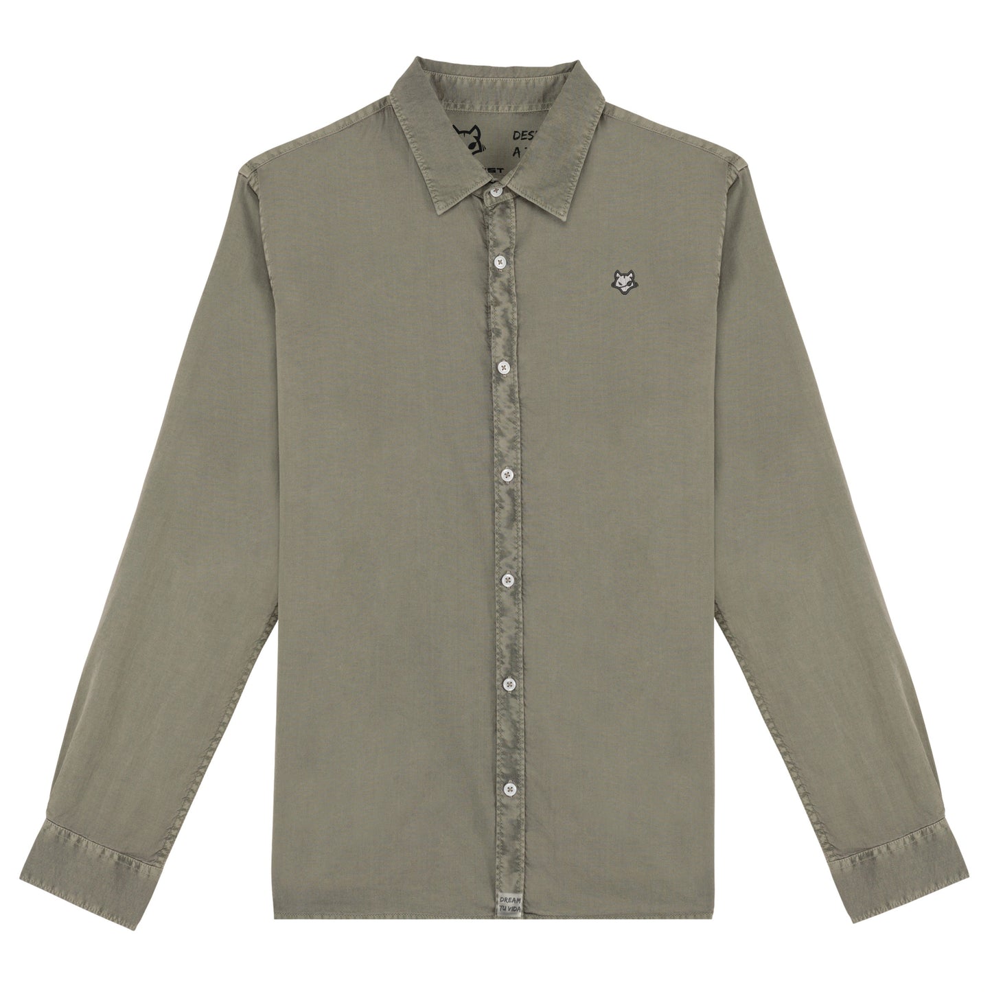 Camisa Efecto Desgastado Bordado Corazón Logo - Howl West
