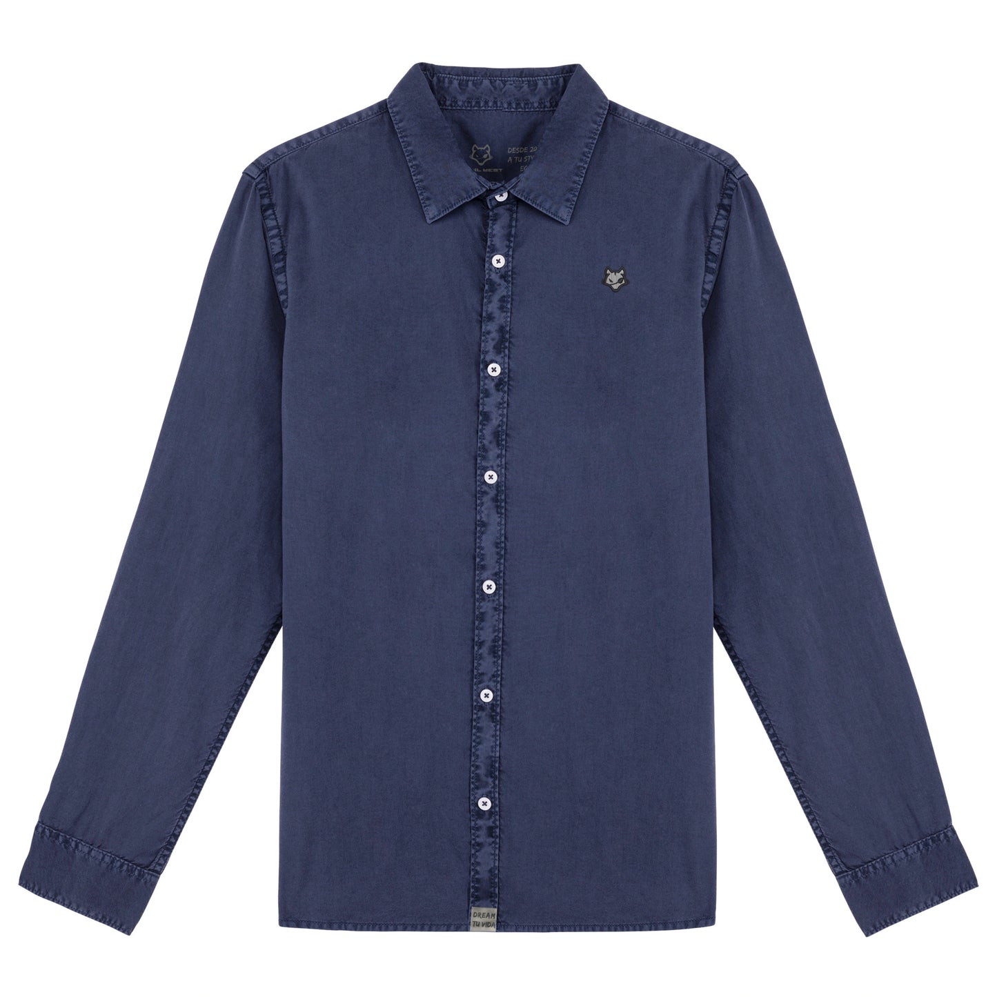 Camisa Efecto Desgastado Bordado Corazón Logo - Howl West
