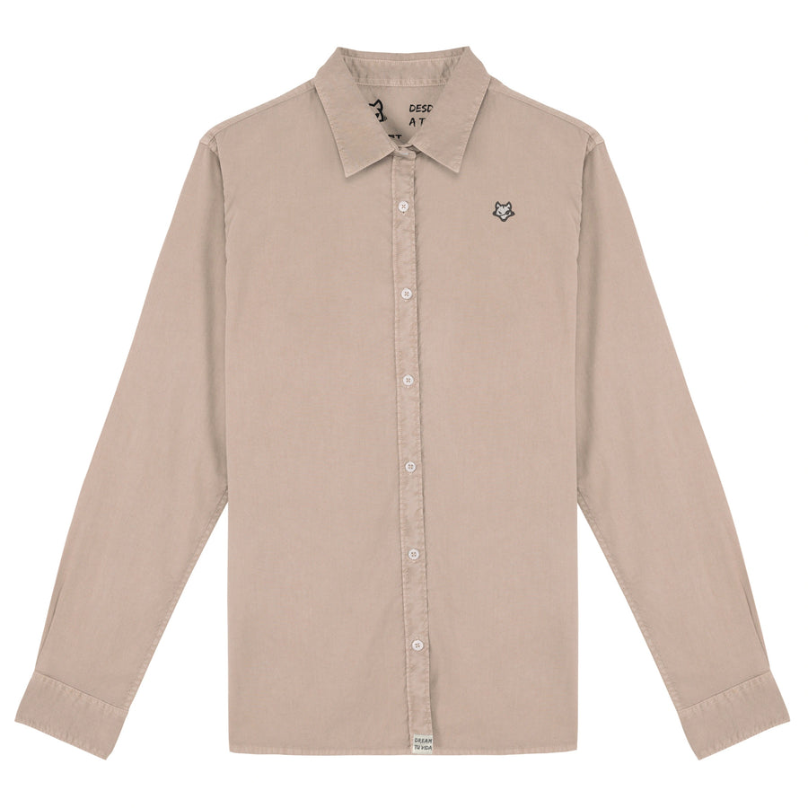 Camisa Efecto Desgastado Bordada Head