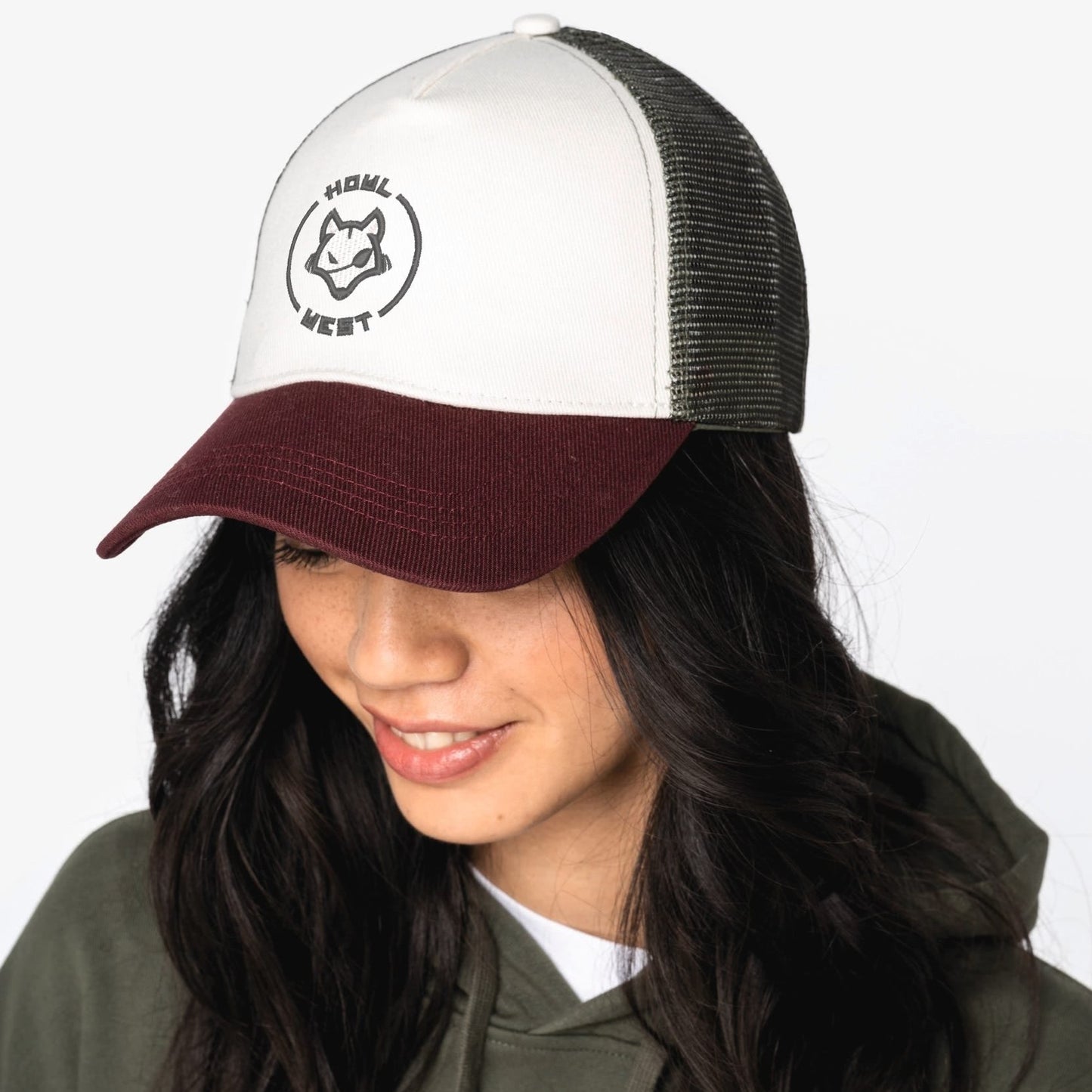Gorra 5 paneles tres colores rejilla Efecto Lavado ECO Bordada - Howl West