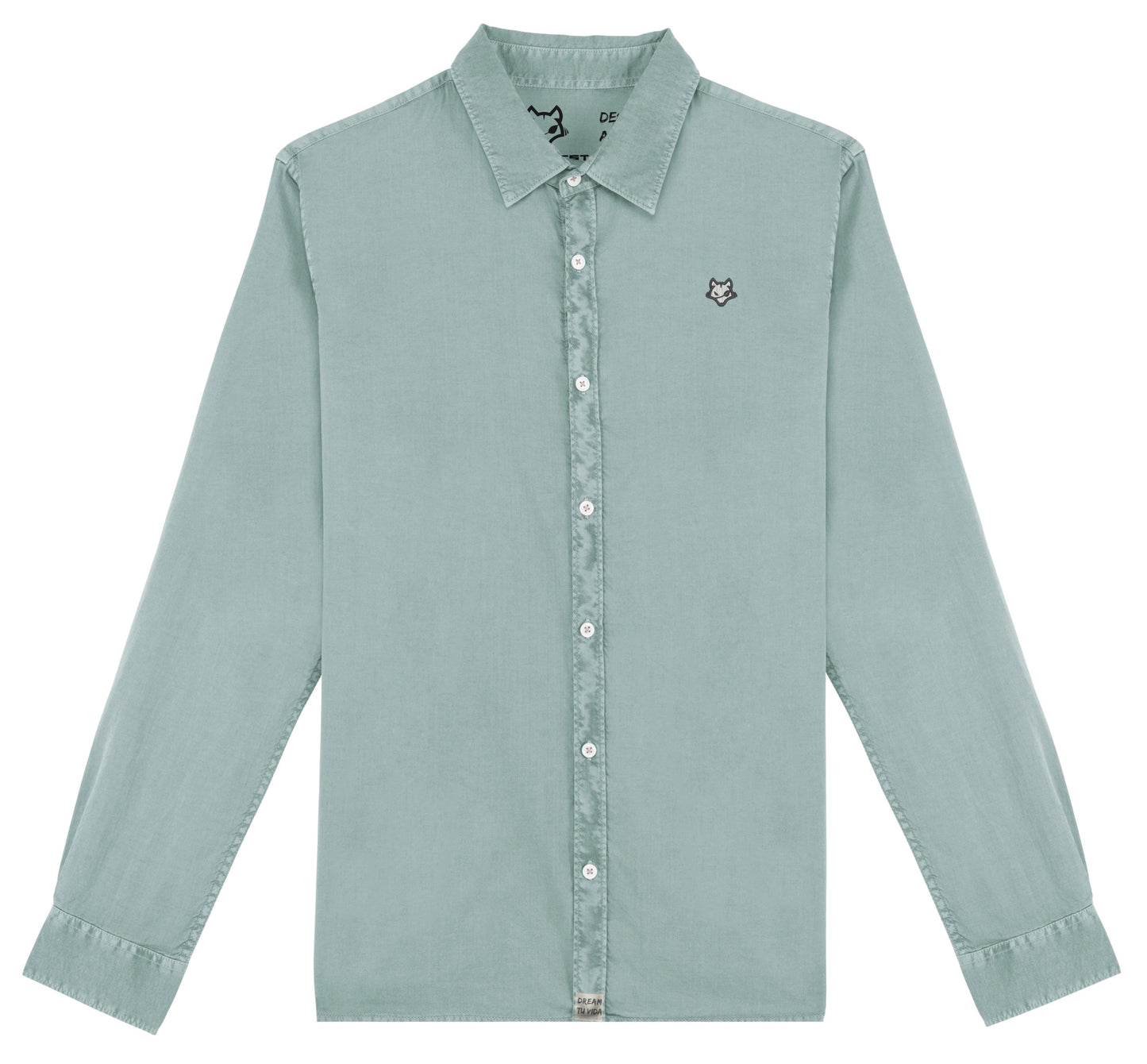 Camisa Efecto Desgastado Bordado Corazón Logo - Howl West