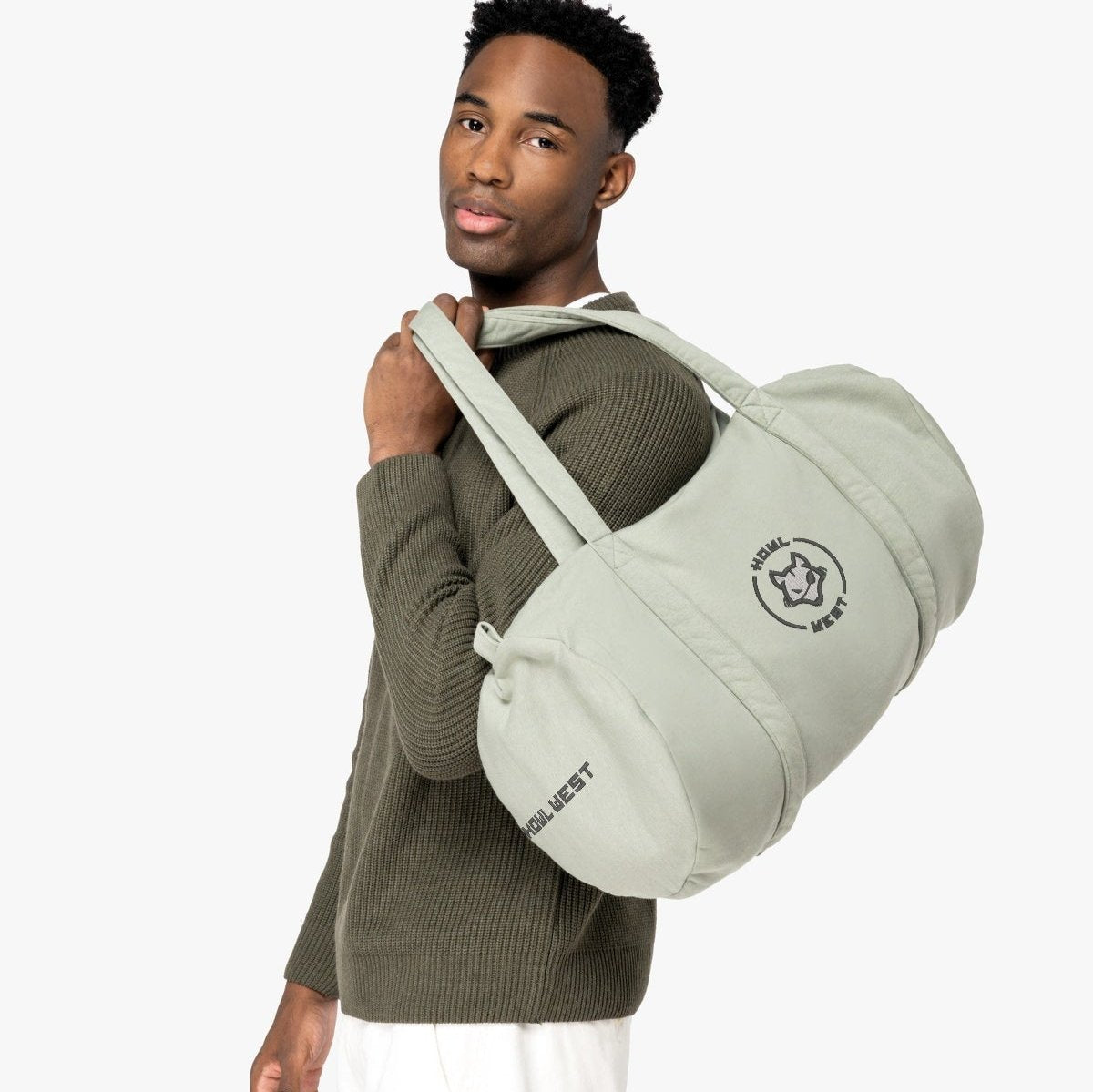 Bolso Cilíndrico Bordado Eco