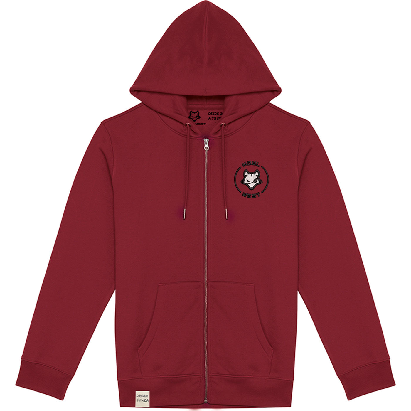 Sudadera Cremallera Capucha Luna Nueva Bordado