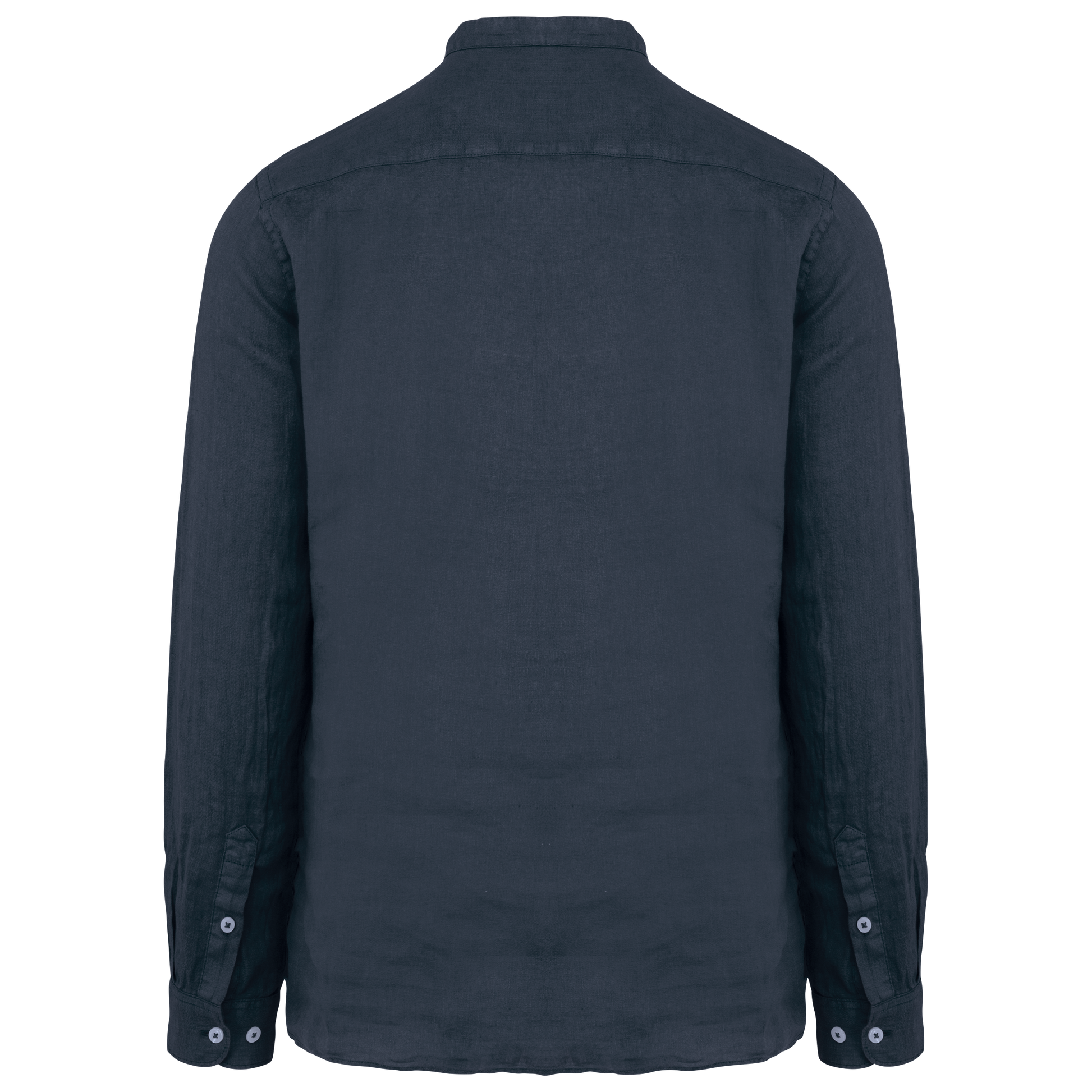 Camisa Lino cuello mao marino