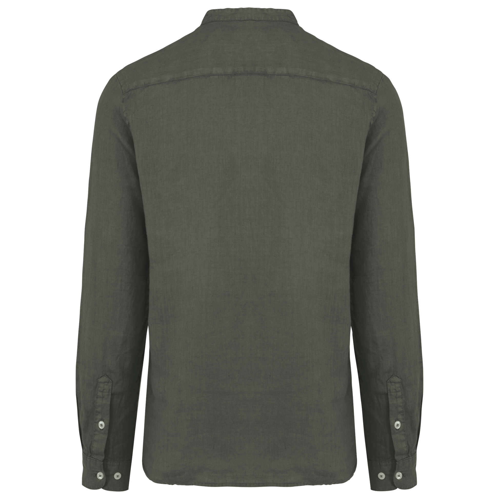Camisa Lino cuello mao kaky