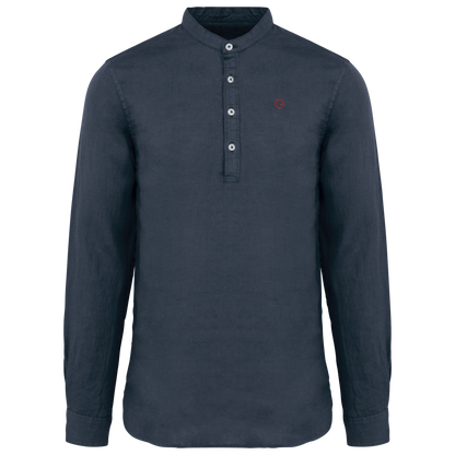 Camisa Lino cuello mao