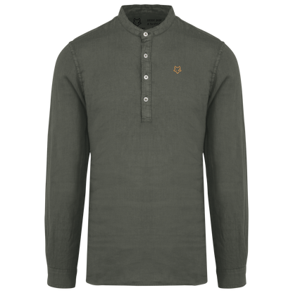 Camisa Lino cuello mao organic Kaky