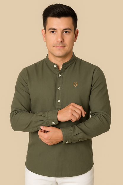 Camisa Lino calidad premium bordada