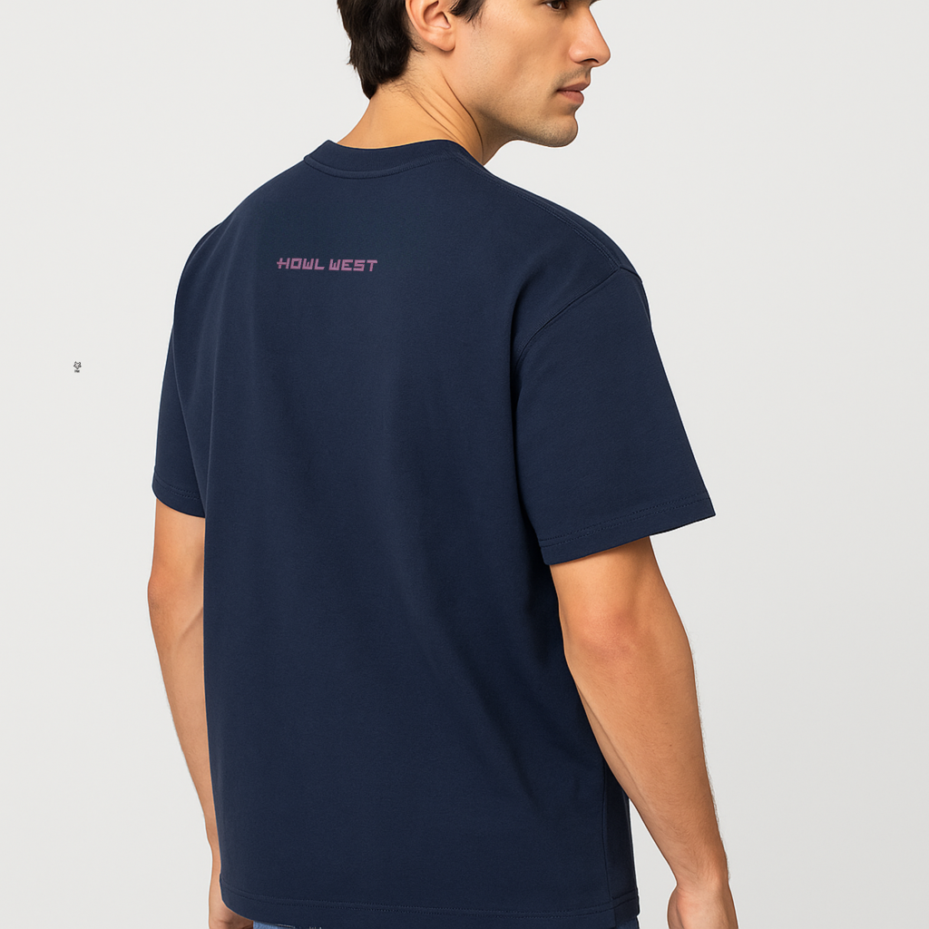 camiseta french terry oversize sostenible urban color navy