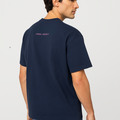 camiseta french terry oversize sostenible urban color navy