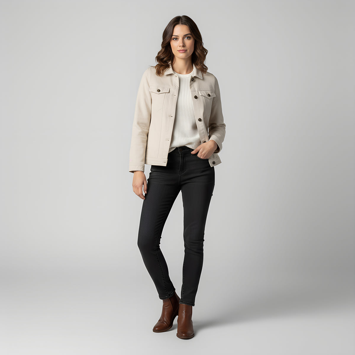 Chaqueta Raw Natural Algodón Orgánico & Cáñamo Mujer Howl West urban sostenible