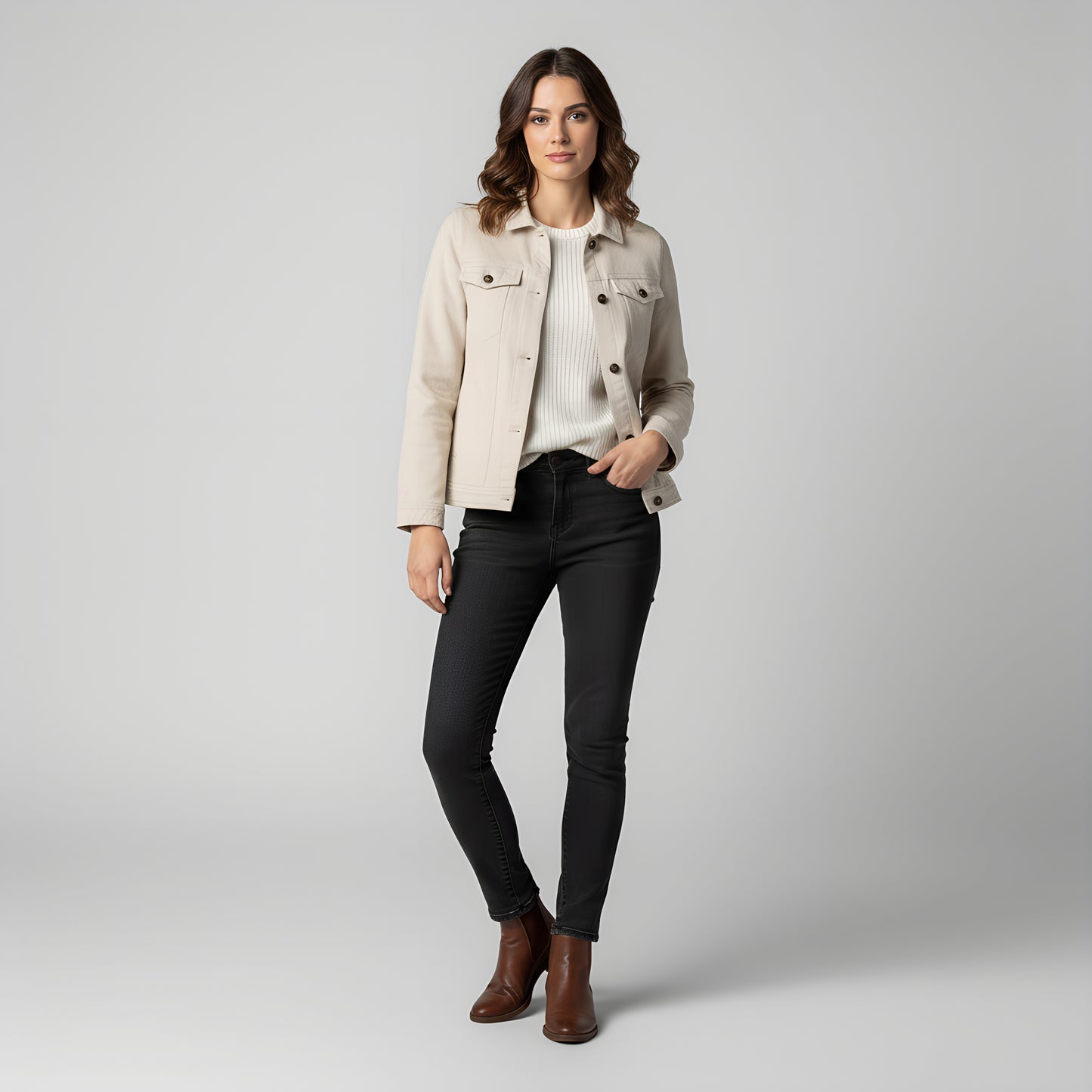 Chaqueta Raw Natural Algodón Orgánico & Cáñamo Mujer Howl West urban sostenible