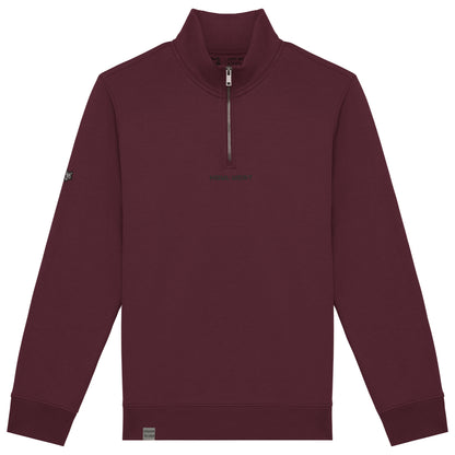 Sudadera ecorresponsable de cuello alto con cremallera bordado en hombro - Howl West